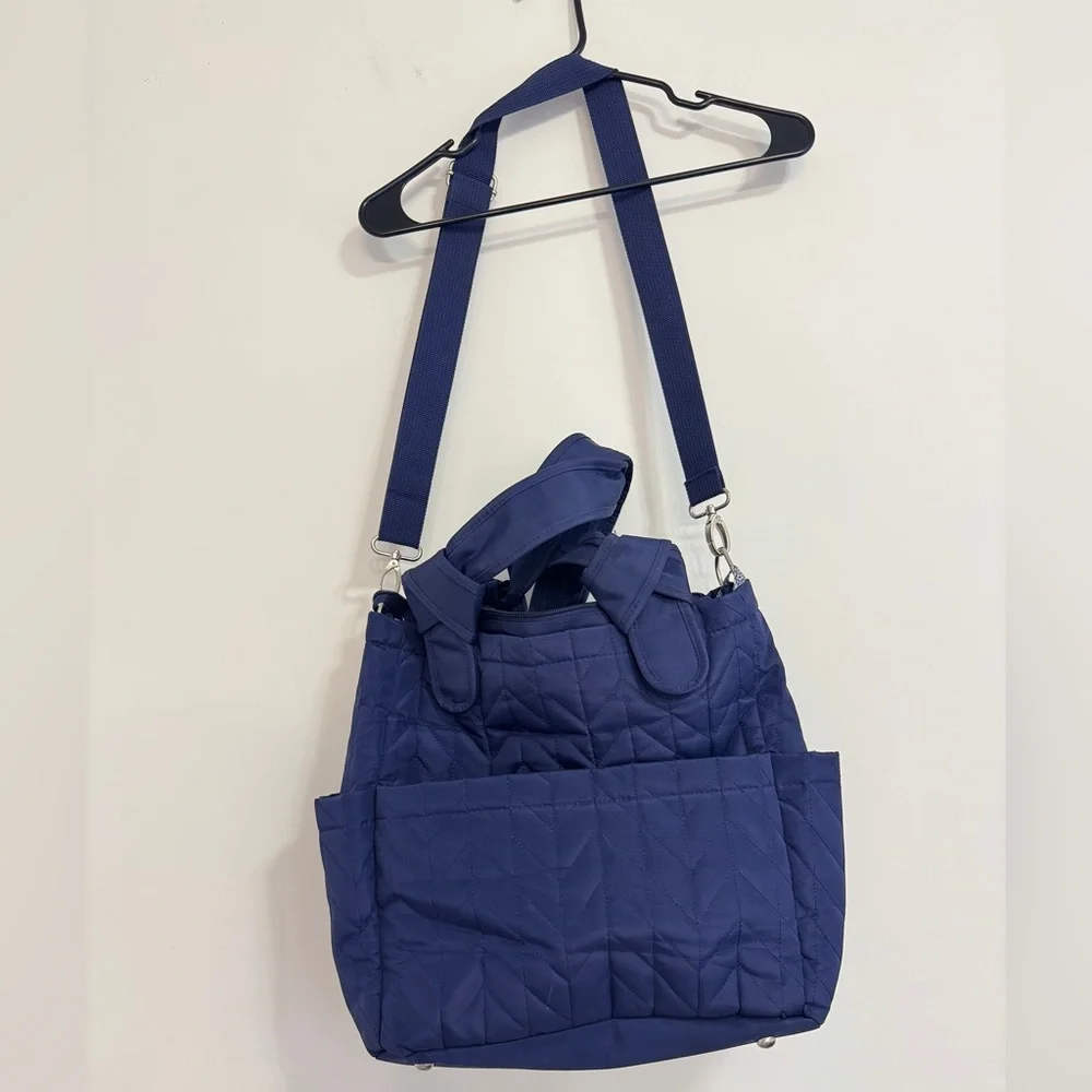 Laura Ashley Deep Blue Quilted Baby Bag